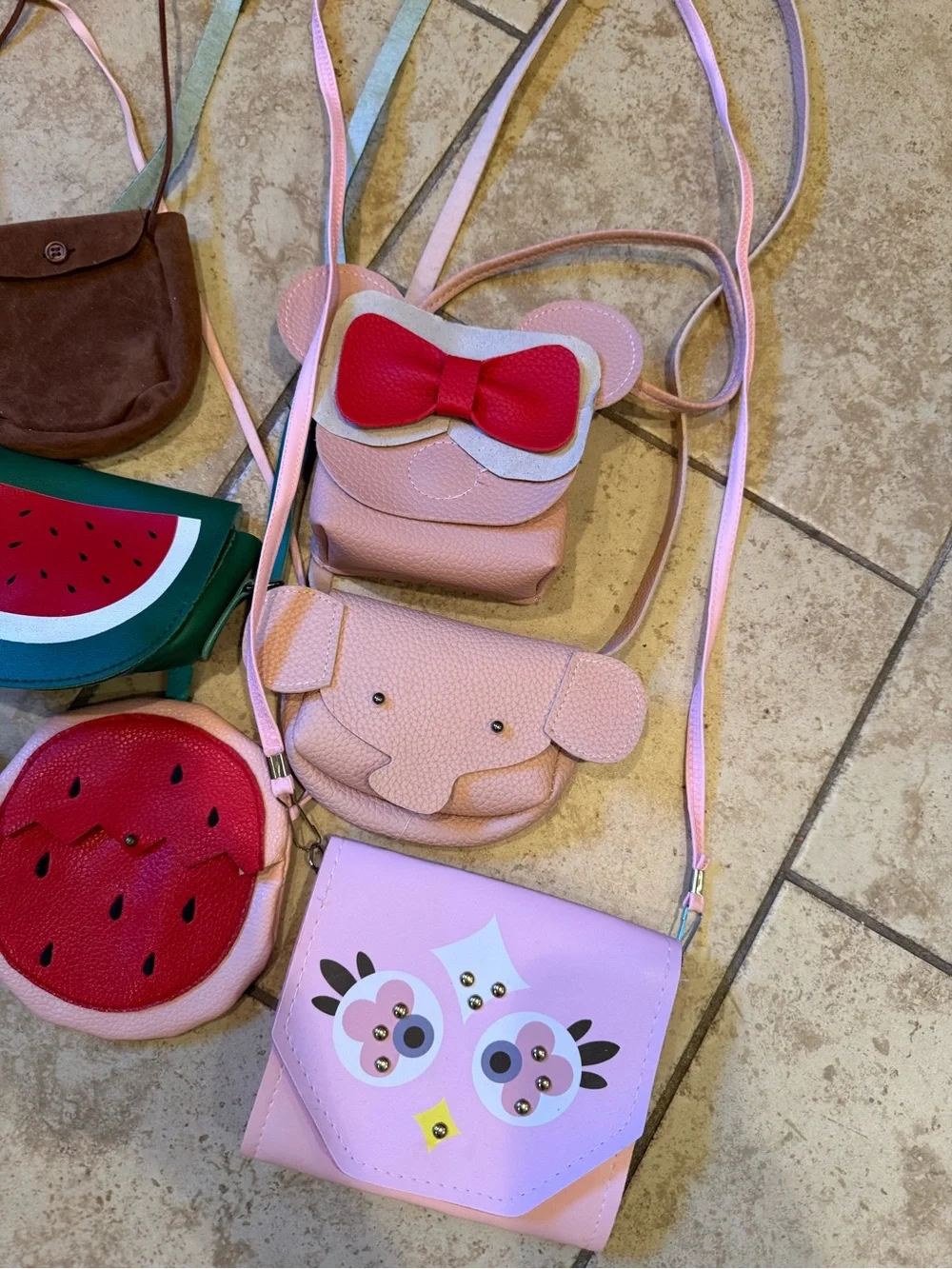 Kids Pink Owl Crossbody Purse - Cute Pink Shoulder Bag
